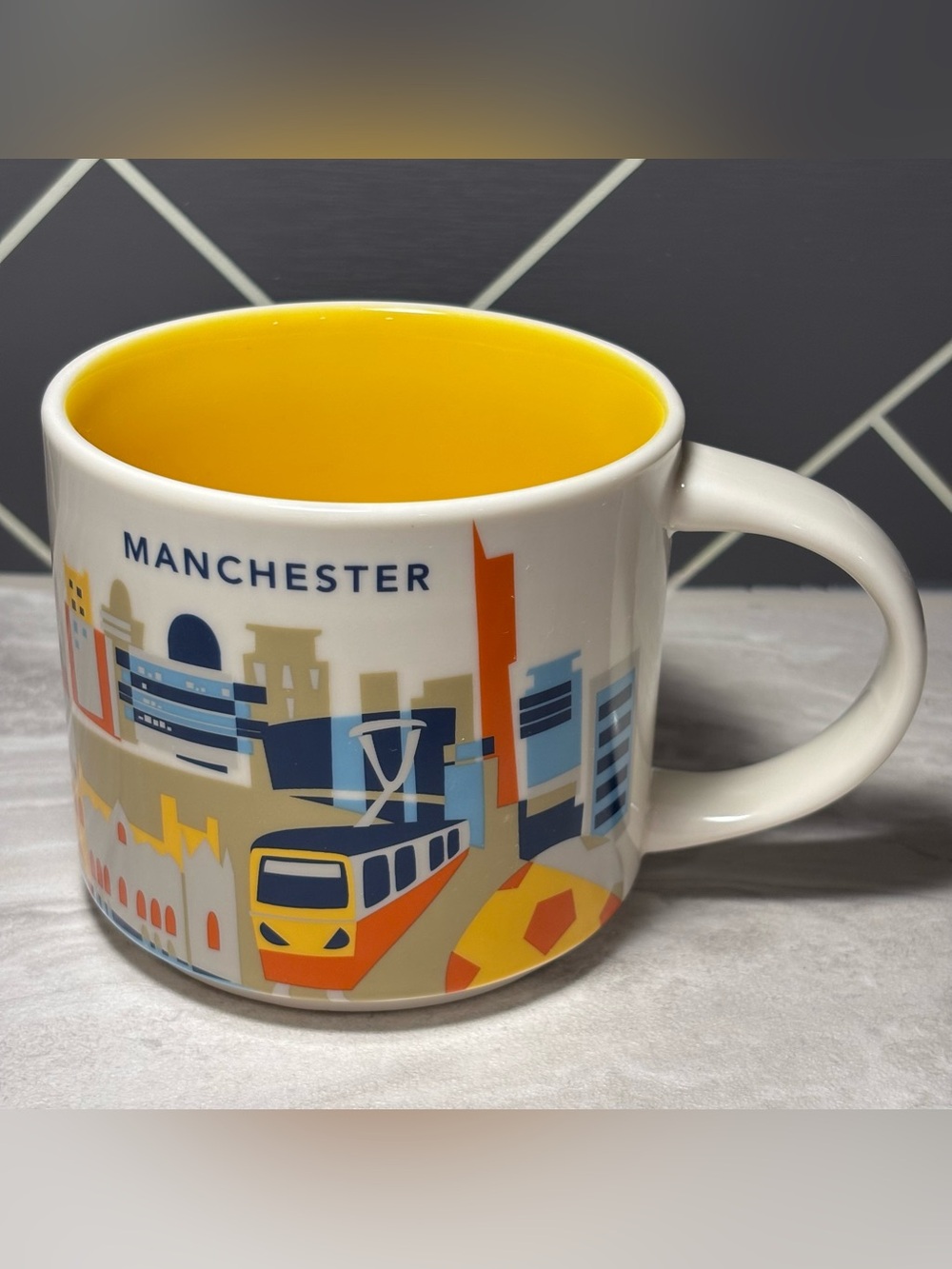 Starbucks Manchester You Are Here Collection Series 14oz Coffee Mug Tea Cup EUC